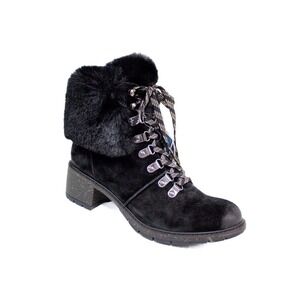 Aetrex Shoes | Aetrex Brooklyn Black Leather Ankle Boots Weather-Friendly NEW